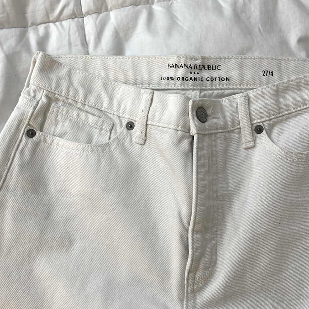 Banana Republic Women's White Organic Cotton Pants